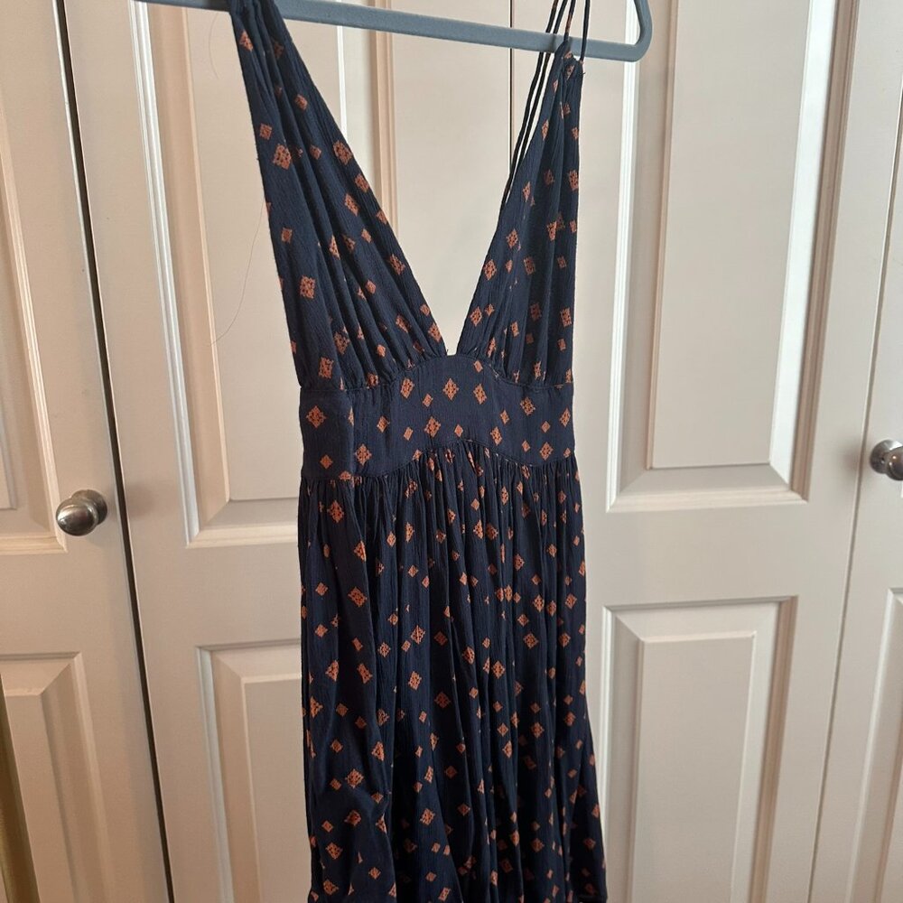 Kimchi Blue Strappy Blue and Orange Dress, size M